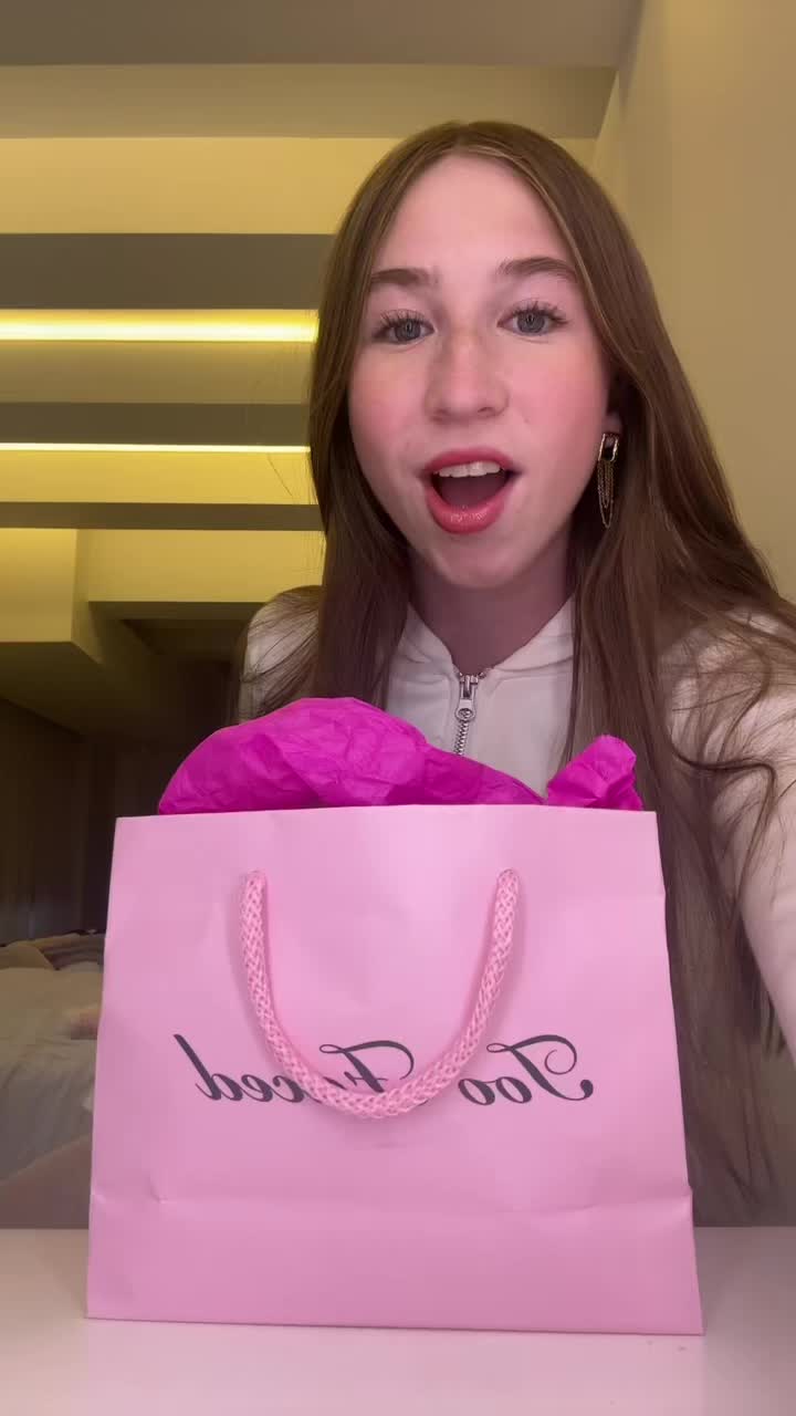 TikTok post by @emiliaschvartzmanb for Too Faced. Caption reads: Unboxing @Too Faced 🩷 #toofaced #makeup .