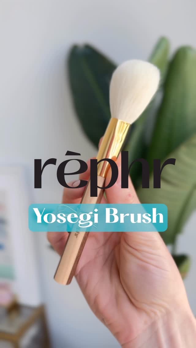 Instagram post by @sofia.sees.beauty for rephr. Caption reads: The NEW @rephr.to Yosegi brush for holiday 2025.....