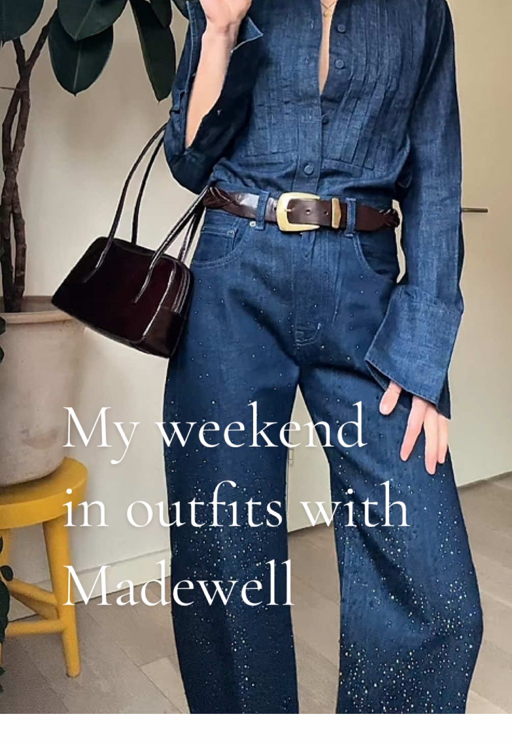 TikTok post by @sannaandclothes for Madewell. Caption reads: [...] weekend outfit round up to date @madewell....