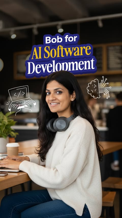 Instagram post by @the.datascience.gal for Amazon Web Services. Caption reads: Comment "AI" to check out IBM Bob
Found one of the....