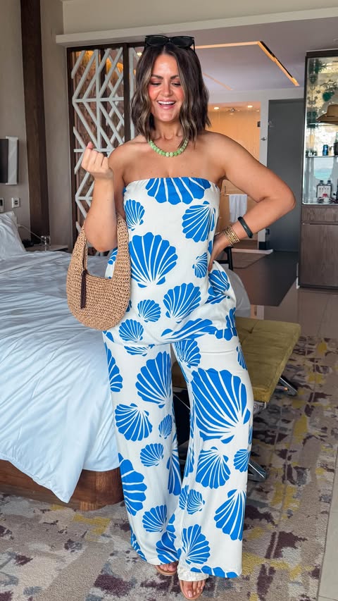 Instagram post by @itscourtneyhamilton for Petal & Pup. Caption reads: say VACAY for outfit details ✨ 10/10 vacation....
