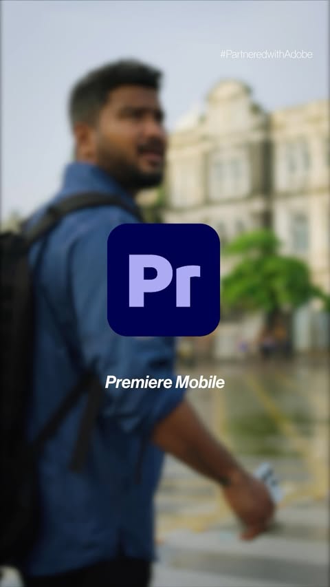 Instagram post by @haram_khor_ for Adobe Creative Cloud. Caption reads: What if I told you this entire film was edited on....