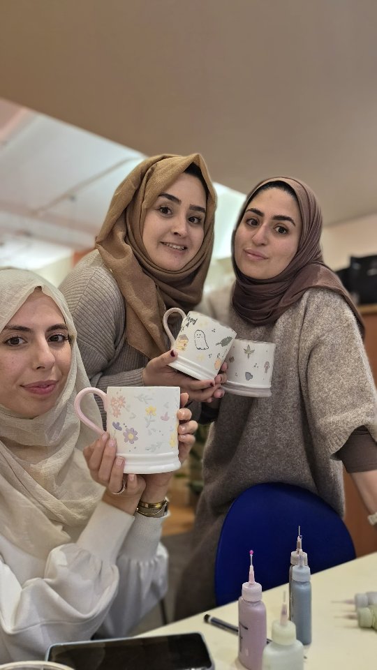 Instagram post by @chapter.thirty.five for Pottery Café. Caption reads: AD | A much needed girlie evening at the....