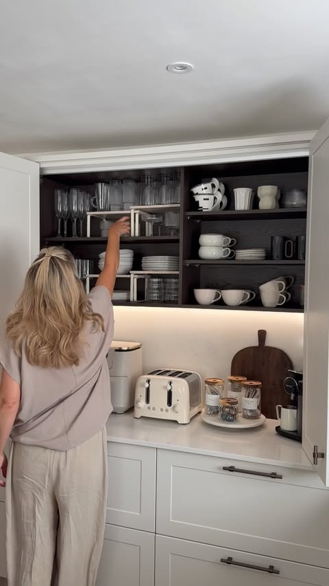 Instagram post by @cb_loves_interiors_20 for SONGMICS HOME. Caption reads: kitchen organisation ✨ - ad | this is such a great....