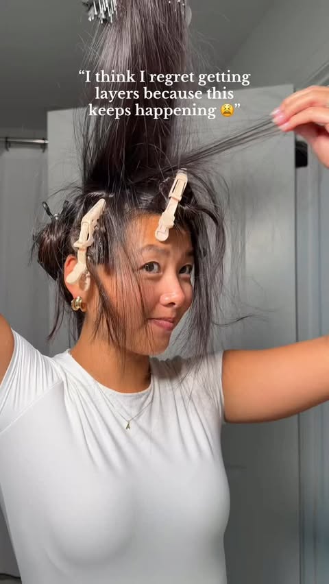 Instagram post by @abigaillinnn for T3 Micro. Caption reads: Should I have just grabbed smaller sections?? Yes....