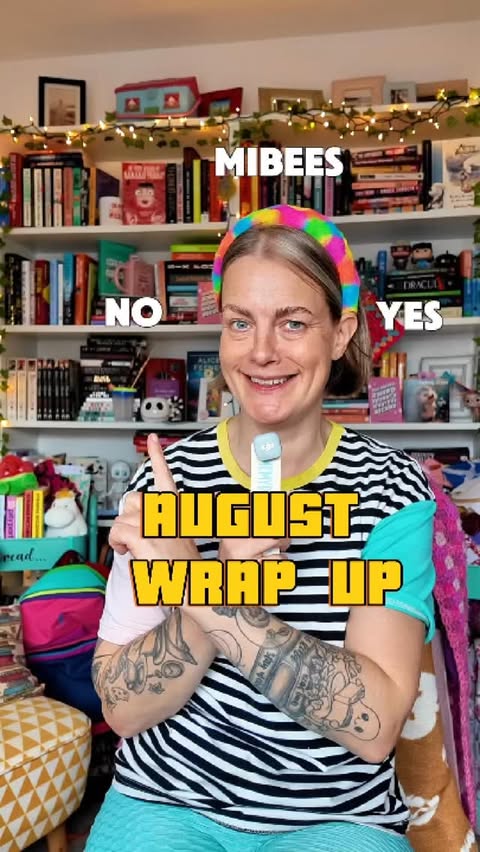 Instagram post by @memydogandbooks for HQ Stories. Caption reads: August’s reading wrap up 📚 Everything I read....