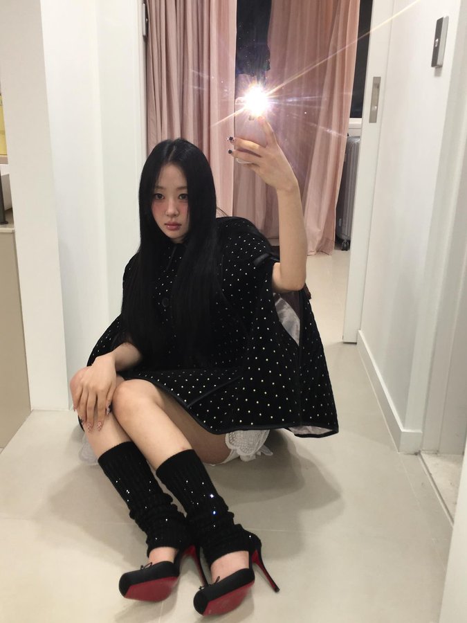 Instagram post by @yvesntual for Christian Louboutin. Caption reads: @christianlouboutin ♥️.