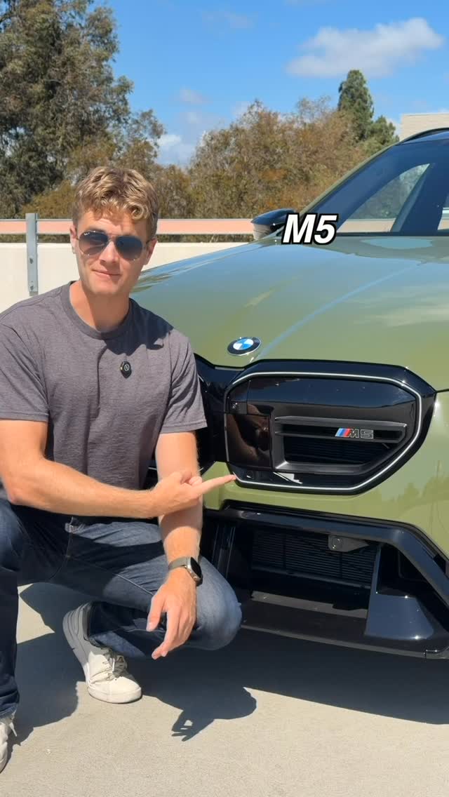 Instagram post by @drakemoschkau for BMW USA. Caption reads: The @bmwusa M5 explained! #bmw #m5 #bmwm5....