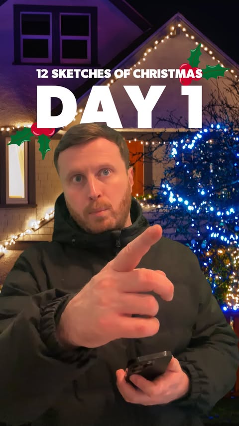 Instagram post by @joshbaulf for Ticketmaster. Caption reads: DAY 1 of 12 Christmas Sketches - Will be doing one....