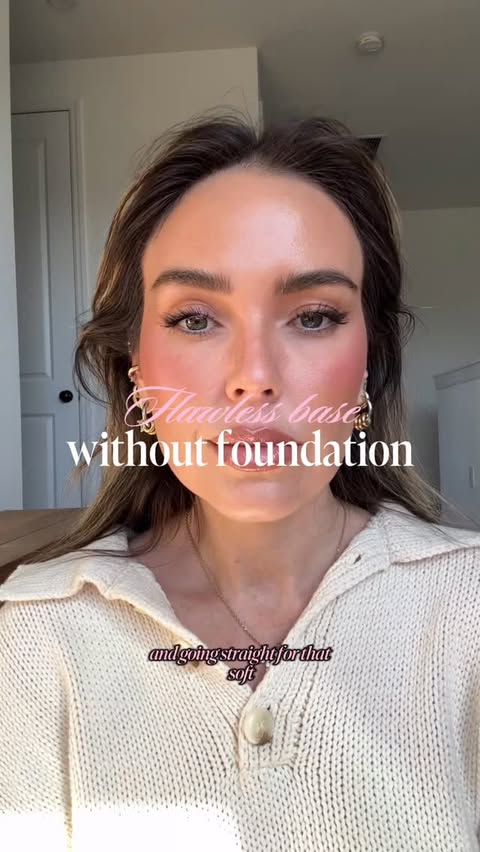 Instagram post by @nicolemasifilo for Haus Labs. Caption reads: Who says you need foundation for a flawless base?....