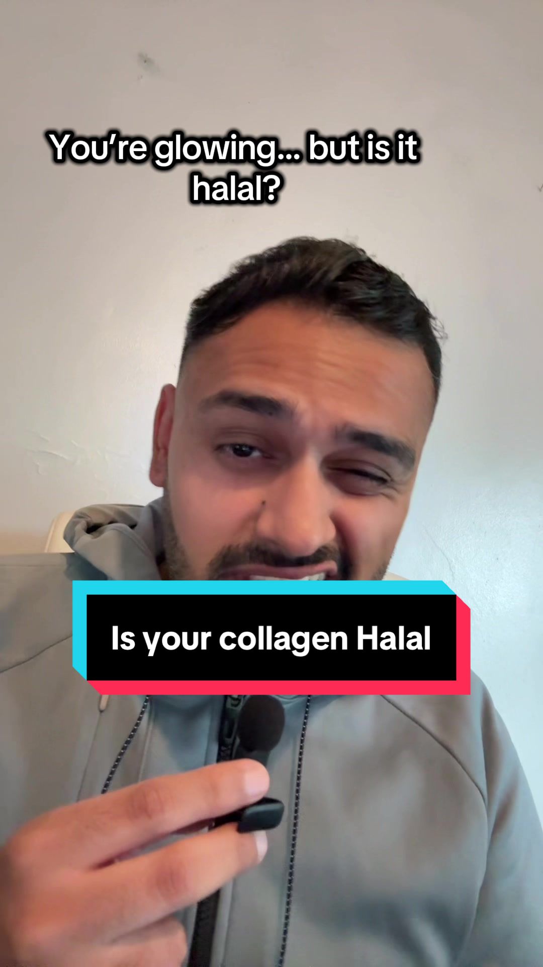 TikTok post by @successwithkez for Sunna Supplements. Caption reads: [...] collagen halal? Make the switch to @Sunna....