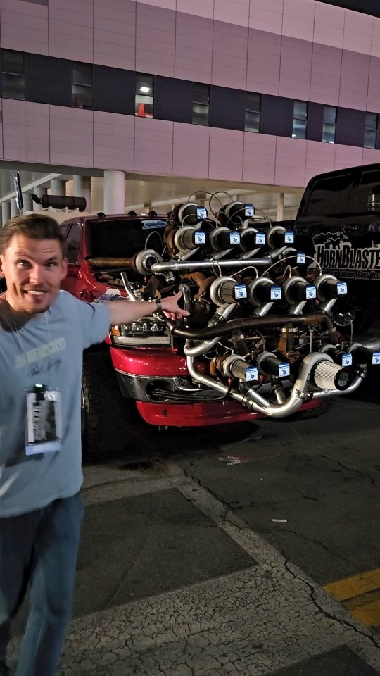 Instagram post by @adamc3046 for carVertical. Caption reads: Thanks to @carvertical_com for sponsoring our SEMA....