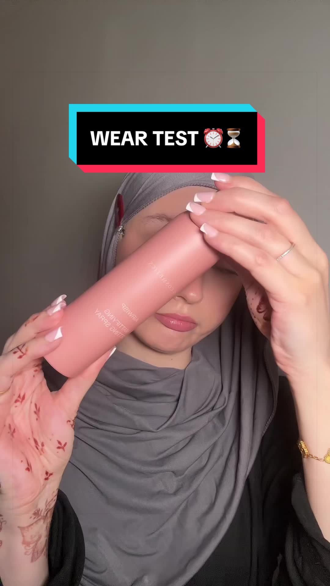 TikTok post by @aaliyaahx99 for HNB Cosmetics. Caption reads: wear test of the new HNB Cosmetics Airwisp....