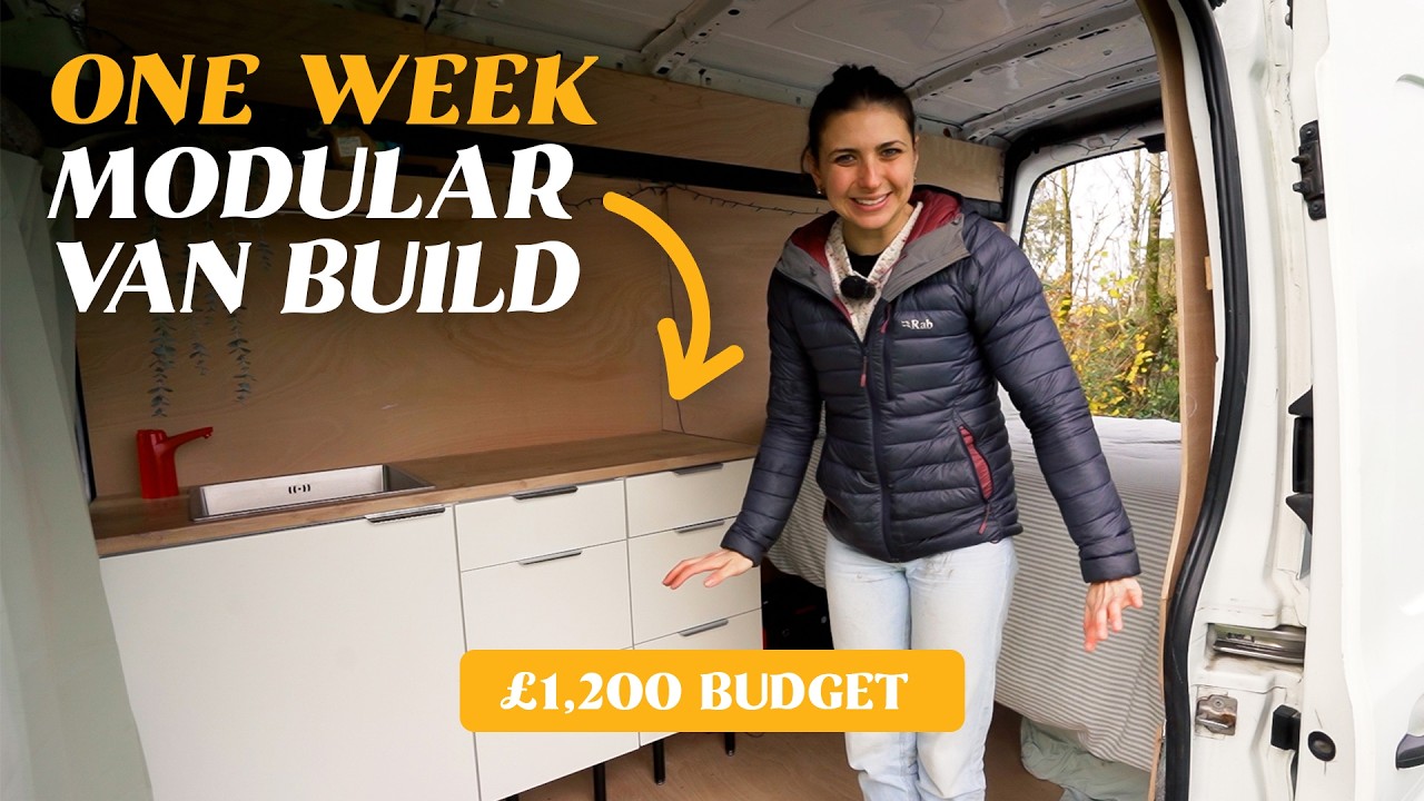 YouTube post by @RestoringNumberFour for Screwfix. Caption reads: Are We Crazy? Budget Van Build 1 Week Challenge -....