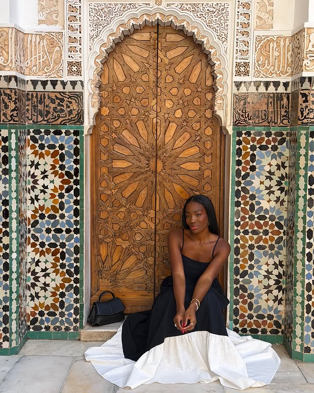 Instagram post by @armellebrown for Mister Zimi. Caption reads: First time in Morocco and @misterzimi wardrobe is....