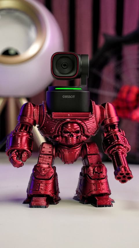 Instagram post by @george_gkrimas for OBSBOT. Caption reads: Meet the new @obsbot Tiny 3 Lite 👀 The image....