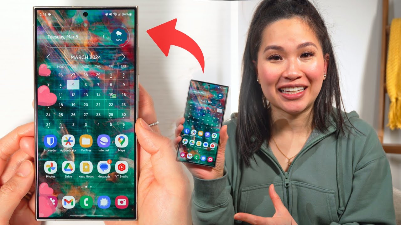 YouTube post by @thao for Unsplash. Caption reads: What’s On My Galaxy S24 Ultra? Fav Apps, Features....