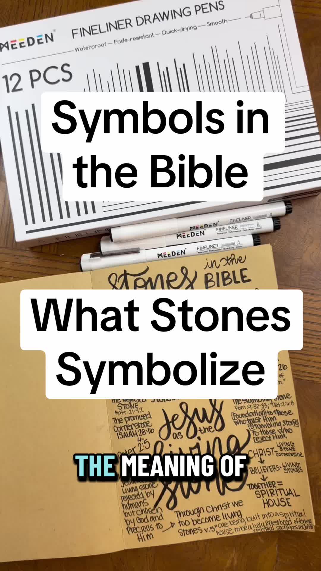 TikTok post by @bibleberrystudies for Meeden Art. Caption reads: [...] what they represent. Also I’m using....