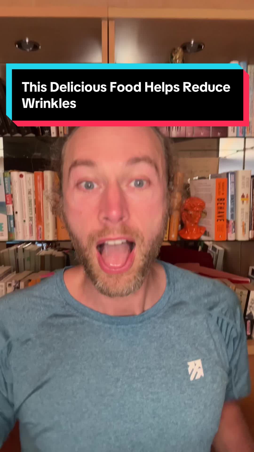 TikTok post by @robertwblove for Micro Ingredients. Caption reads: This delicious food helps reduce wrinkles.....