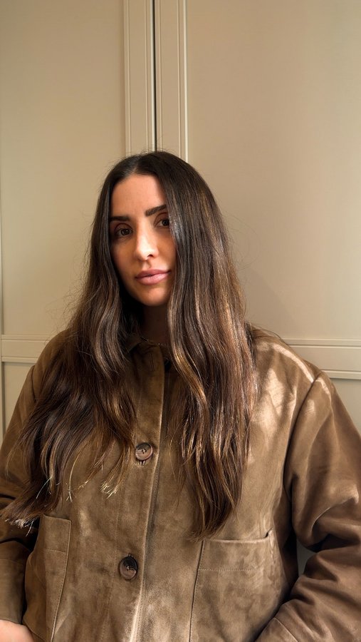 Instagram post by @themadisonrae for Crown Affair. Caption reads: All air dried - no blowout, just @crownaffair. My....