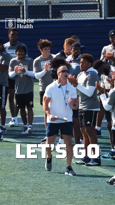 Instagram post by @matt.hickmann for Baptist Health. Caption reads: [...] coach @matt.hickmann 😤 Presented by....