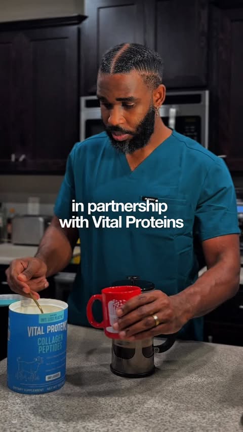 Instagram post by @doctorphabs for Vital Proteins. Caption reads: [...] step at a time. I’ve partnered with....