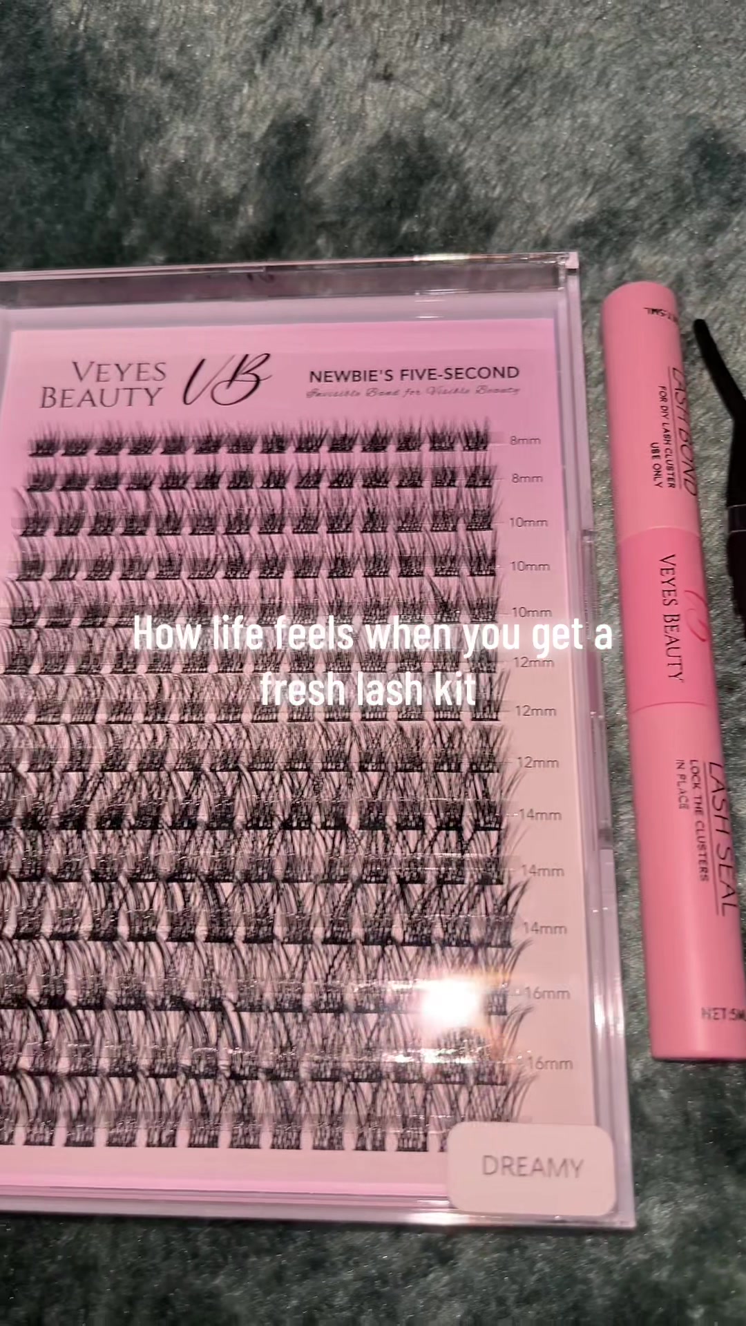 TikTok post by @_heyitszoeyandmark for VeyesBeauty. Caption reads: Use code zoey15 for $ off @VEYESBEAUTY lashes....