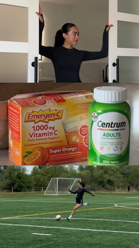 Instagram post by @jailenegogue for Emergen-C. Caption reads: #Haleonpartner @emergenc and @centrumusa make big....