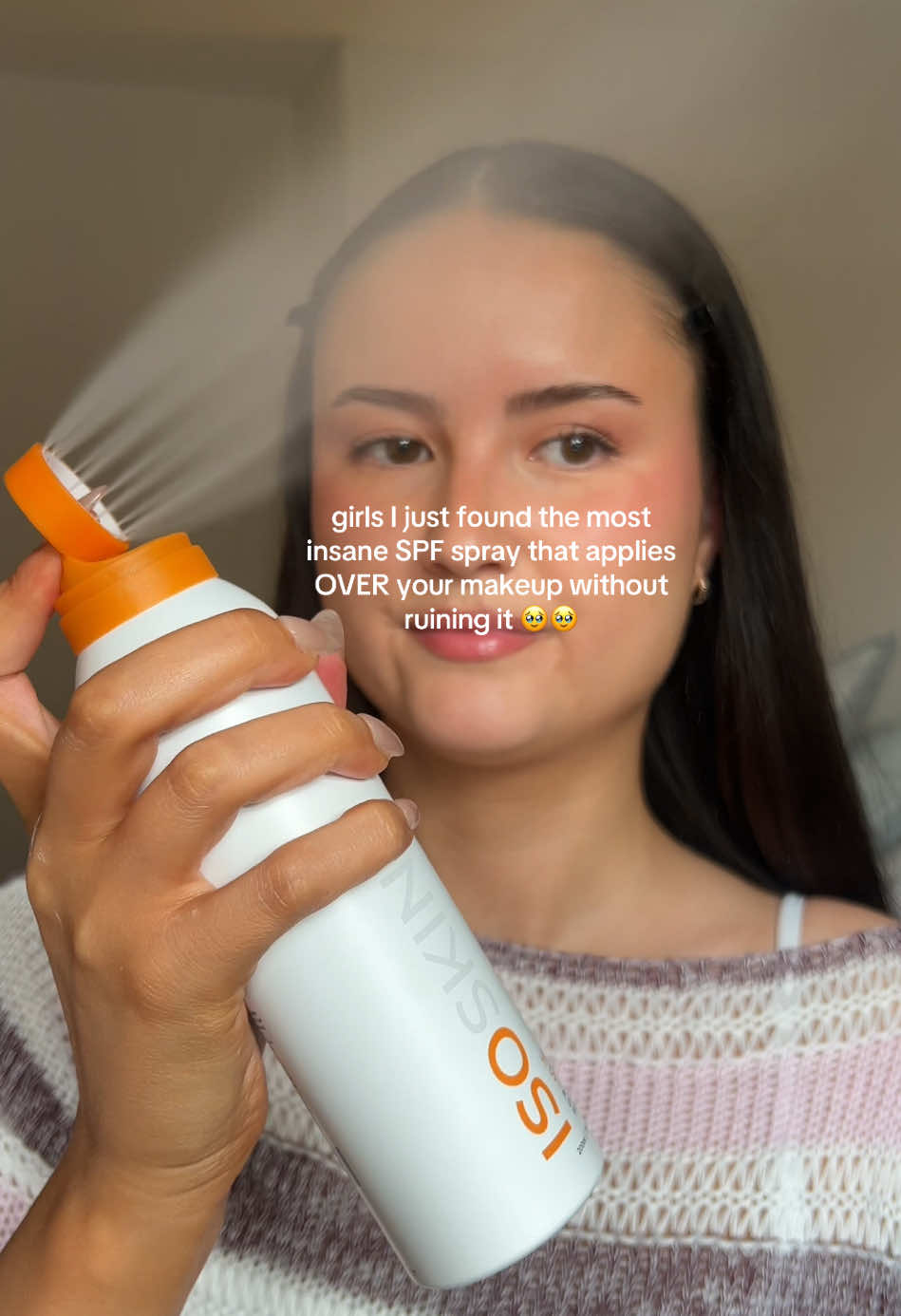 TikTok post by @megsbeautyedit for ISOCLEAN. Caption reads: [...] look better after I use this!!🥹 @ISOCLEAN....