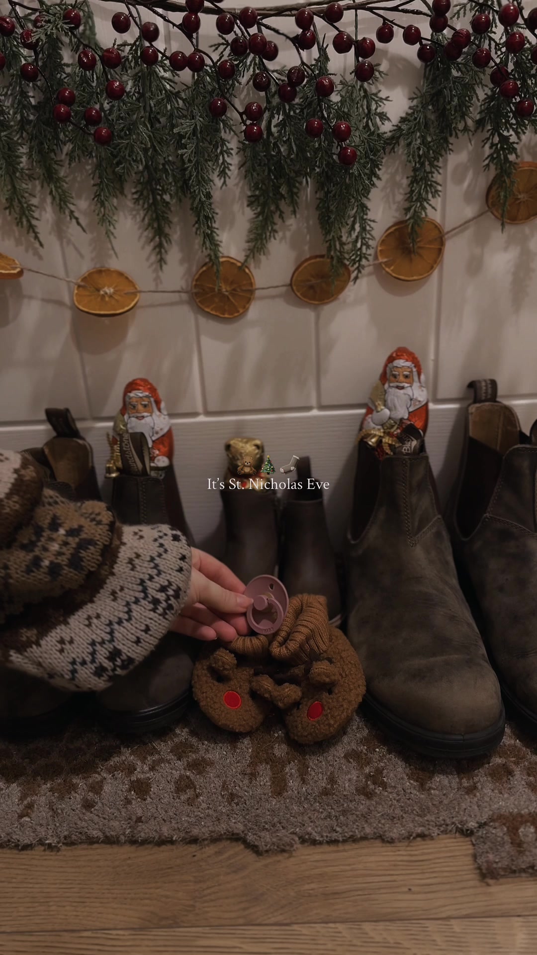 TikTok post by @cosyvera for Blundstone. Caption reads: POV: It’s St. Nicholas Eve today ✨ don’t forget to....