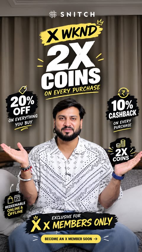 Instagram post by @d3v.ashish for Snitch. Caption reads: Not gatekeeping this one 👀💸 Agar SNITCH se....