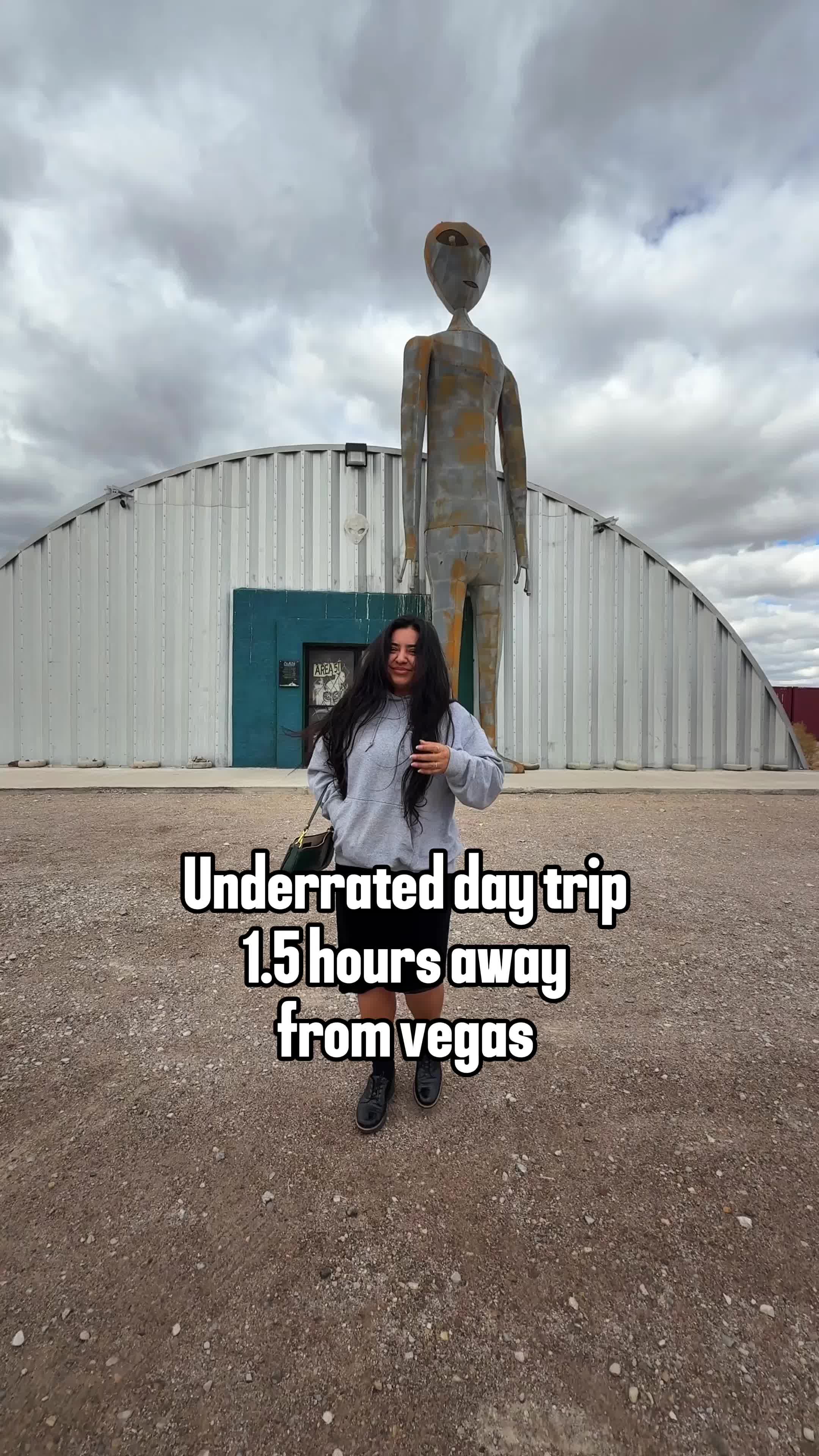 TikTok post by @lasvegaschicas for Travel Nevada. Caption reads: Would you travel here from Las Vegas?  @Travel....