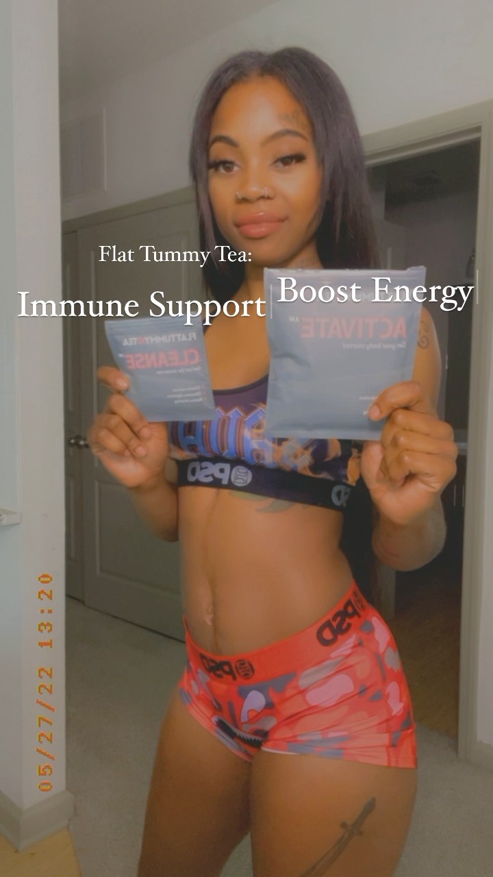 Instagram post by @daleah for Flat Tummy Co. Caption reads: #ad OMG @flattummyco cleanse is the real deal 🔥....