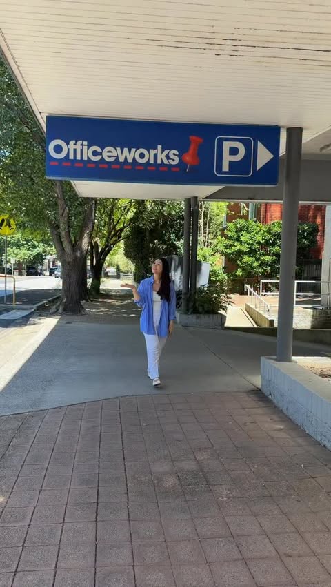 Instagram post by @alanagracewu for Officeworks. Caption reads: [...] instead! I honestly had no idea that....
