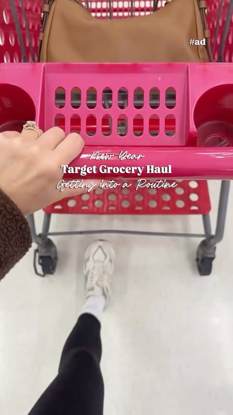 Instagram post by @shesattarget for Oikos. Caption reads: #ad What’s in my Target cart (Grocery Edition)🎯🛒....