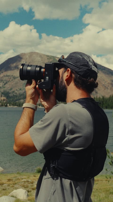 Instagram post by @shotby.dp for Sony Alpha. Caption reads: [...] lens set up for any creator out there....