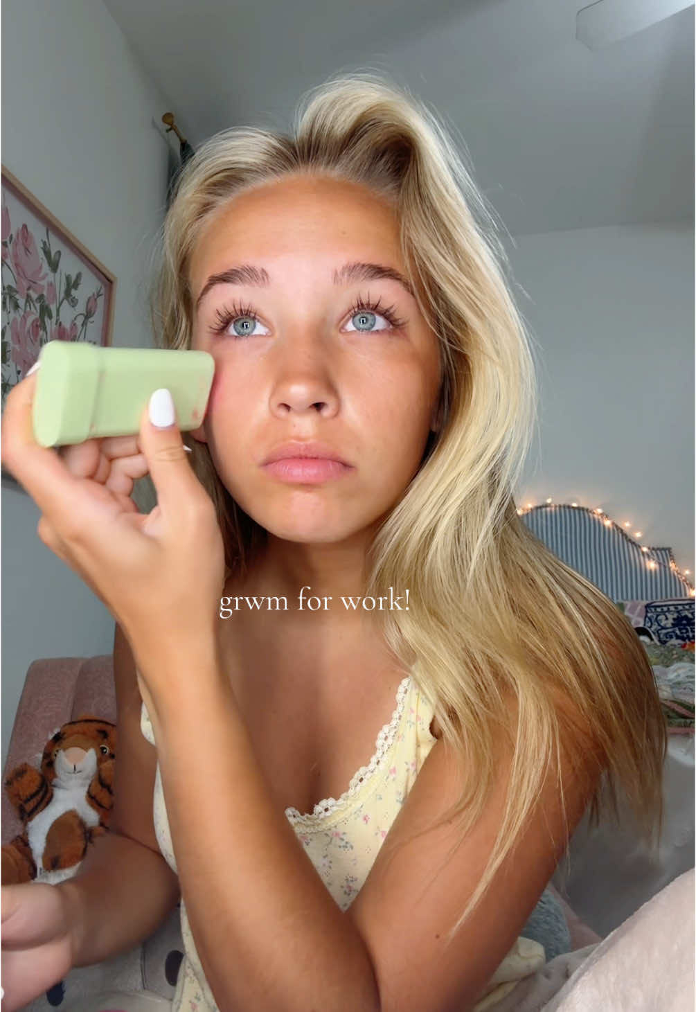 TikTok post by @kenhitch for Aquaphor US. Caption reads: work get ready with me! 💌💌🛟🛟🛟 #grwm....