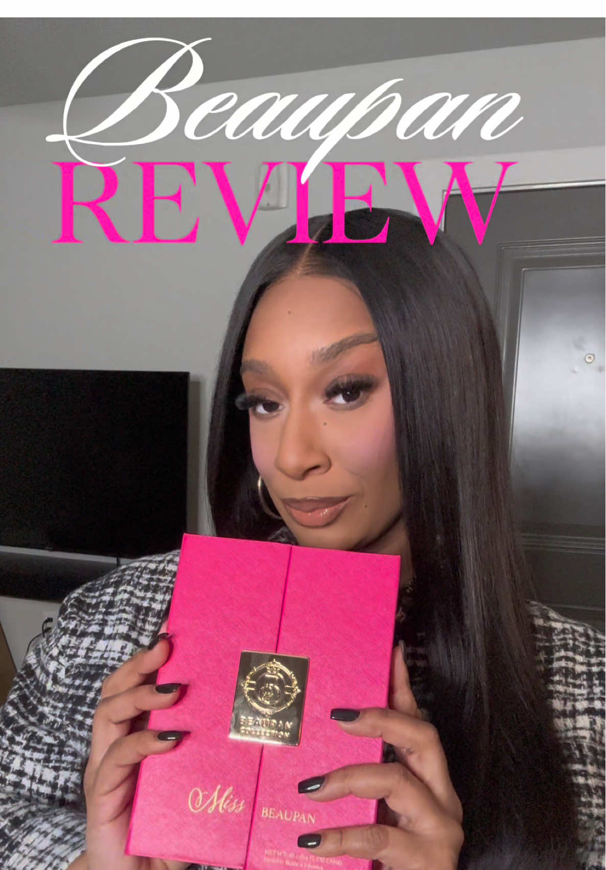 TikTok post by @signedgorgeous for Beaupan USA. Caption reads: [...] #beaupanperfume #perfume #tiktokshop....