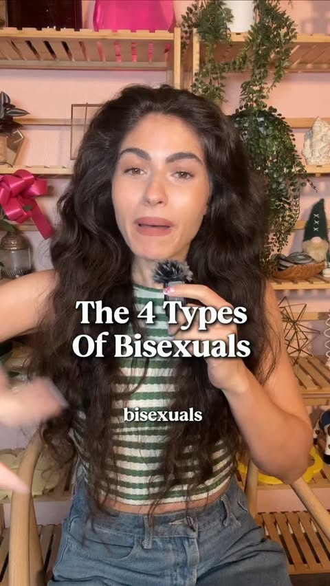 Instagram post by @capricampeau for TomboyX. Caption reads: #ad Dressing up as types of bisexuals 🙈 WHICH ONE....