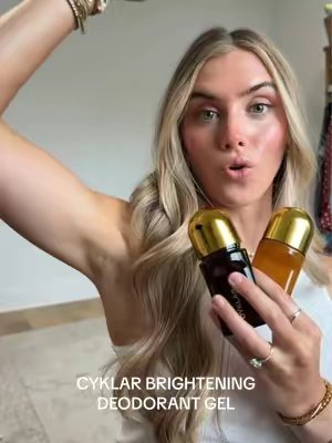 TikTok post by @sloanevosen for Cyklar. Caption reads: [...] underarms #deodorant #rollondeodorant....