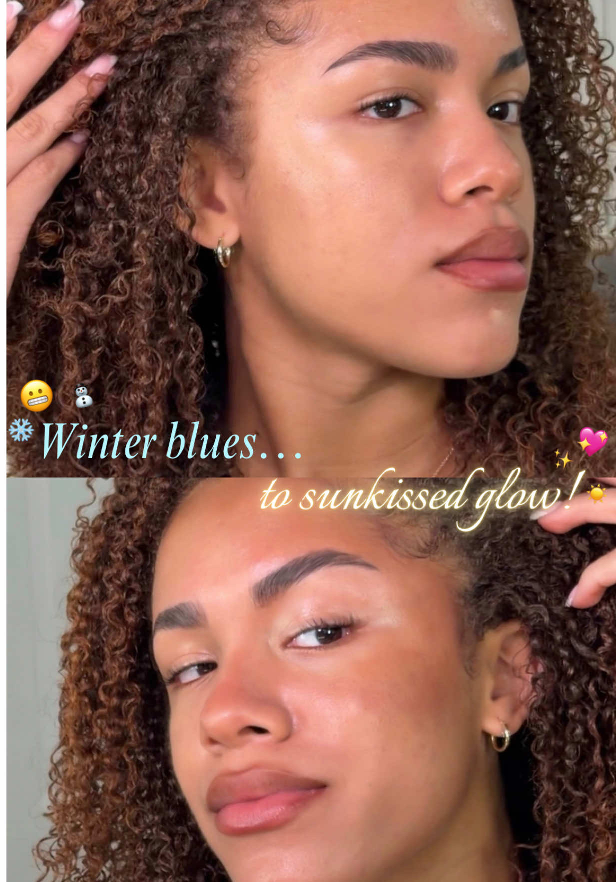 TikTok post by @1zzies for DIBS Beauty. Caption reads: [...] sunkissed, summer glow🙂‍↕️✨ This....