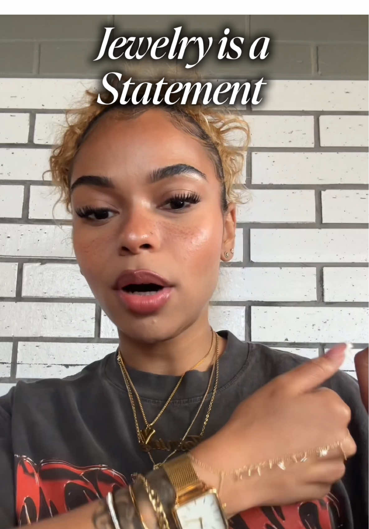 TikTok post by @_iiamjvs for Slide Jewels. Caption reads: [...] will MAKE any look ☺️ @ALEX AND ANI @Slide....