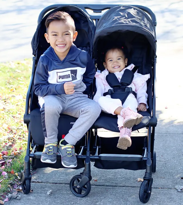 Instagram post by @seth_and_sofia for Mompush. Caption reads: [...] but also fits your lifestyle; Check out....