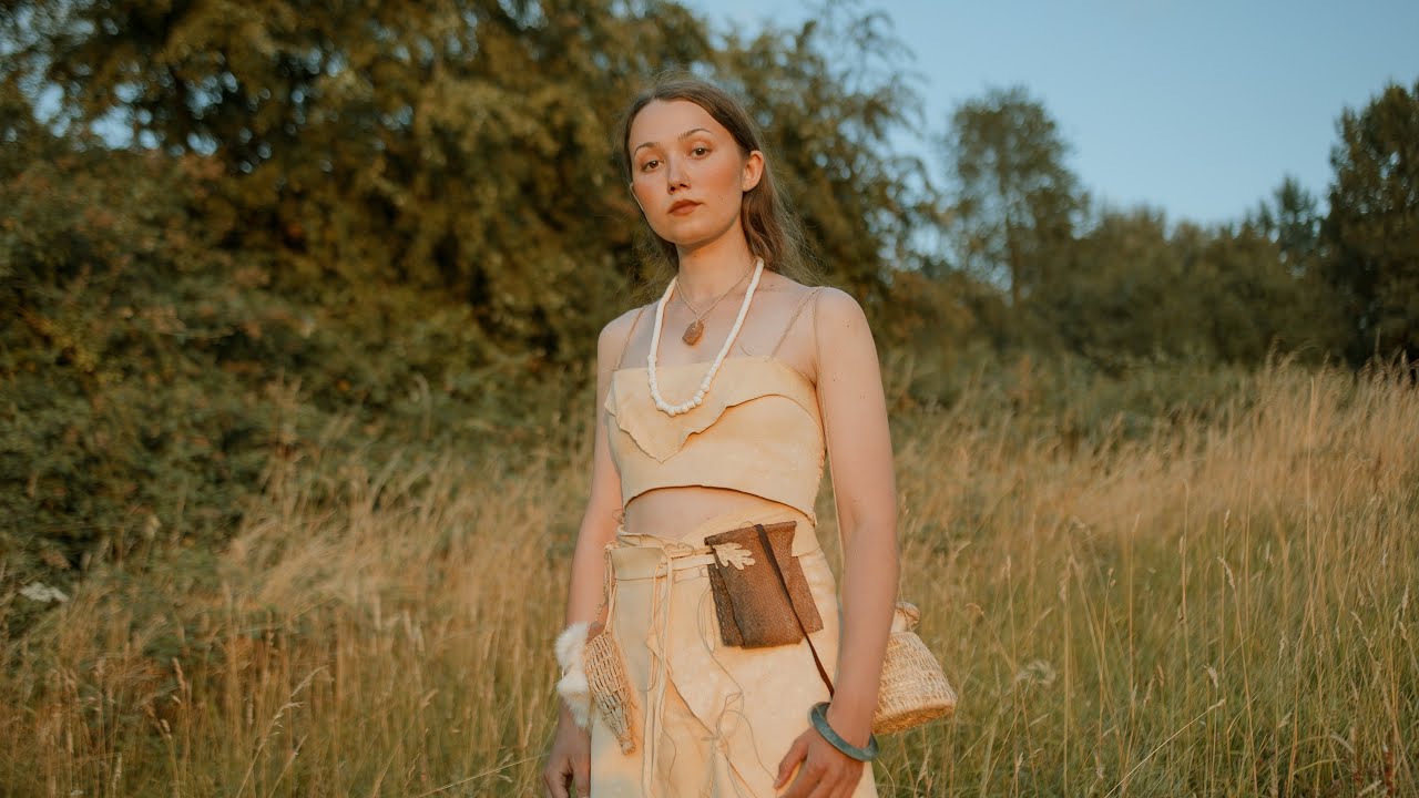 YouTube post by @VBirchwood for NATURE. Caption reads: I Gave Myself a Mesolithic Makeover (10,000 Year....
