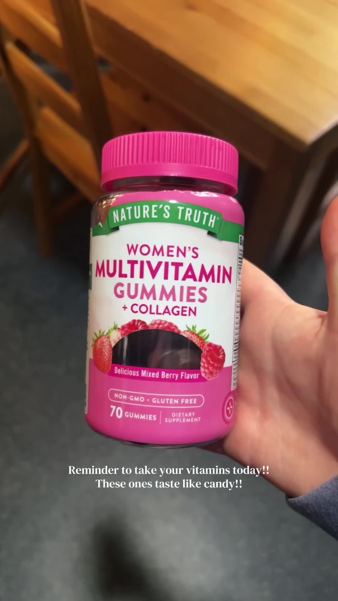 TikTok post by @zoe223254_ for Nature's Truth. Caption reads: [...] #foryou #titkokshopfinds #vitamins....