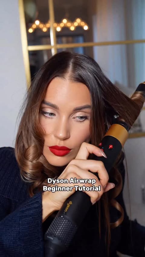 Instagram post by @mathildaharoun for Color Wow Hair. Caption reads: Follow these steps to get your Dyson airwrap curls....