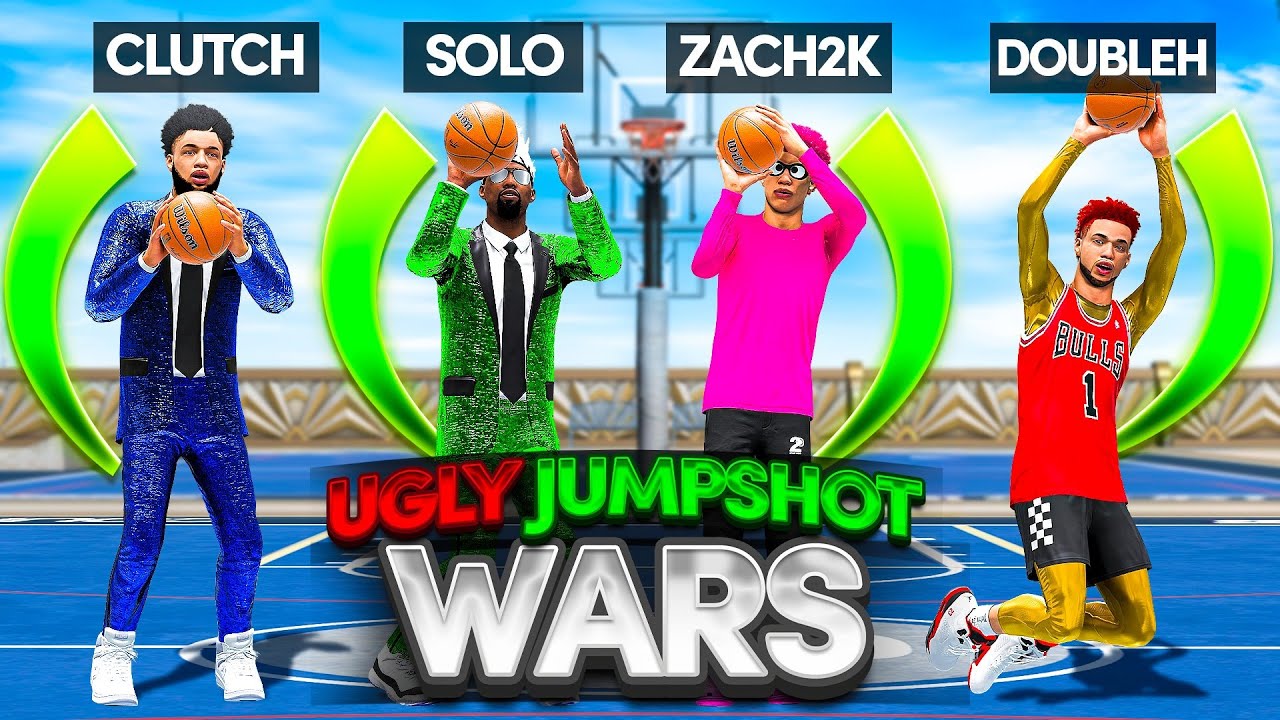 YouTube post by @ItsSolo for Underdog Fantasy. Caption reads: UGLY JUMPSHOT WARS in NBA 2K26! Who's the BEST....