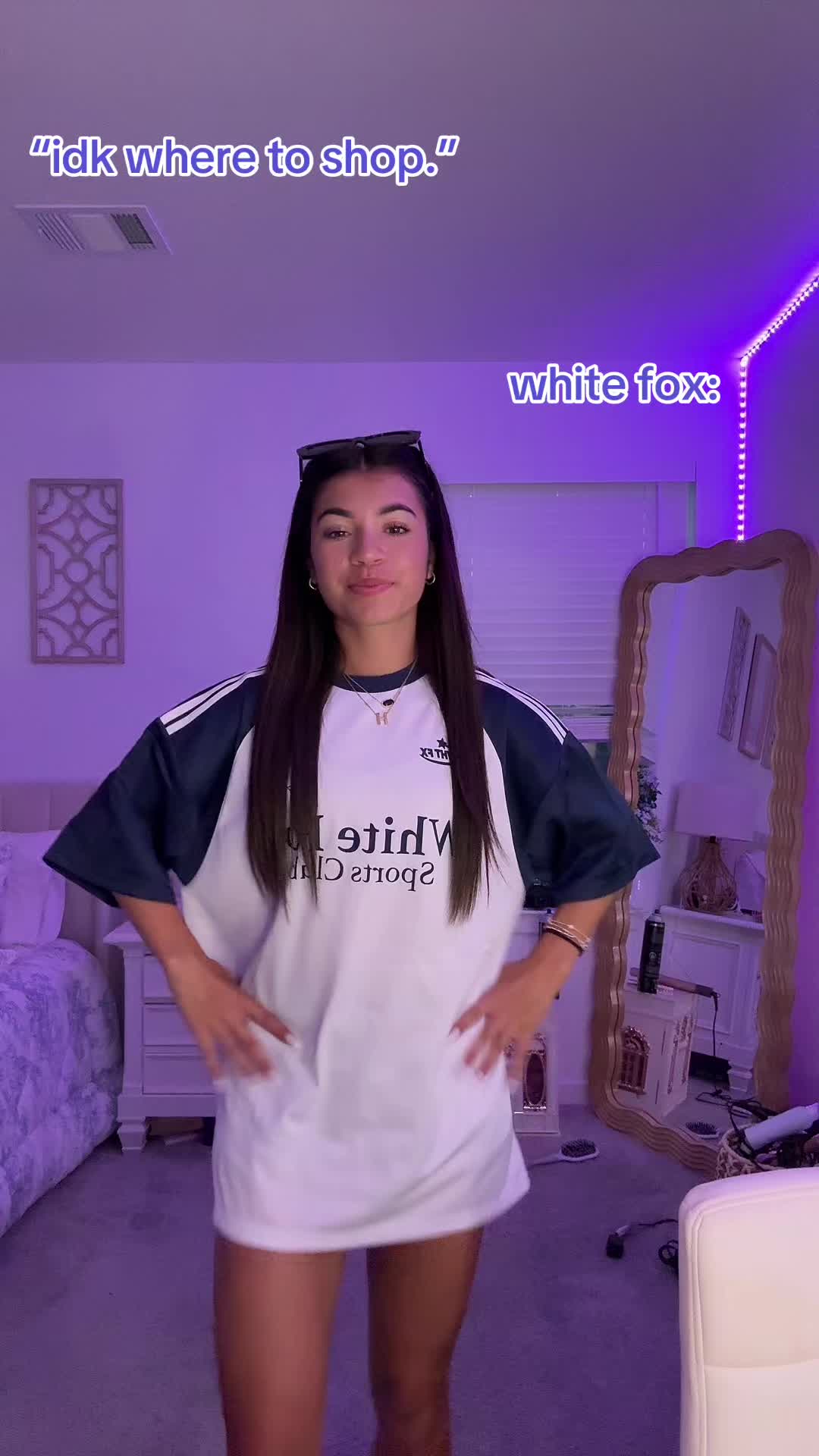 TikTok post by @hoperyangrwm for White Fox Boutique. Caption reads: Summer 2025 outfit capsule Use code HOPEETT @White....