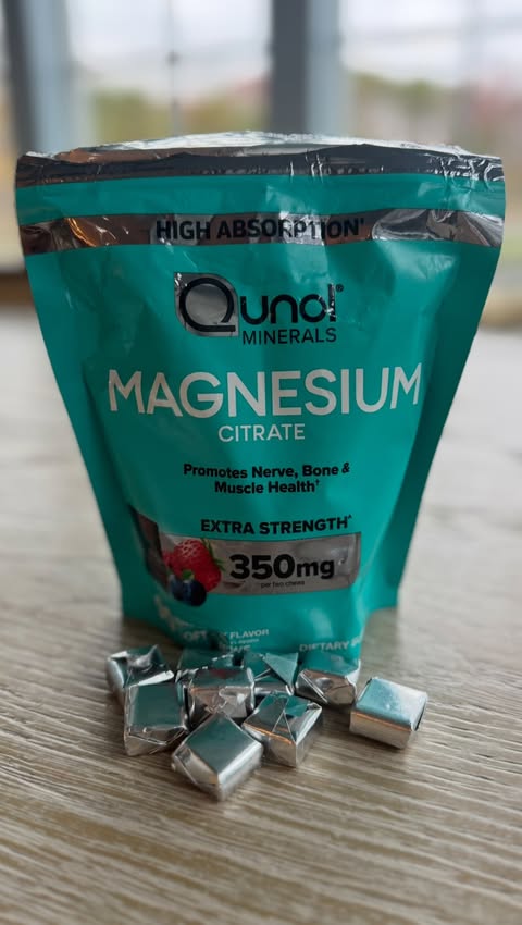 Instagram post by @christineonpoint for Qunol. Caption reads: [...] of Magnesium until I started taking the....