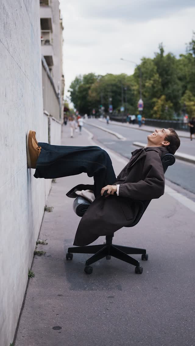 Instagram post by @newinflux for Clarks Originals. Caption reads: [...] through Paris with @sandroparis x....